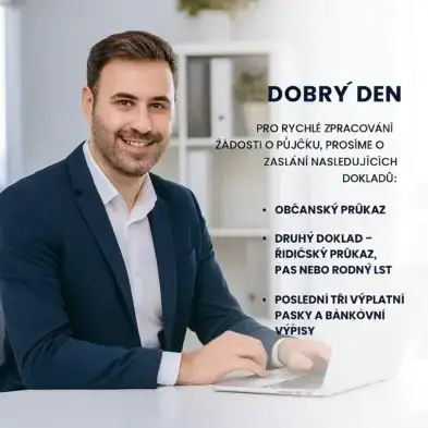 finanční poradce vyžadující podklady k půjčce